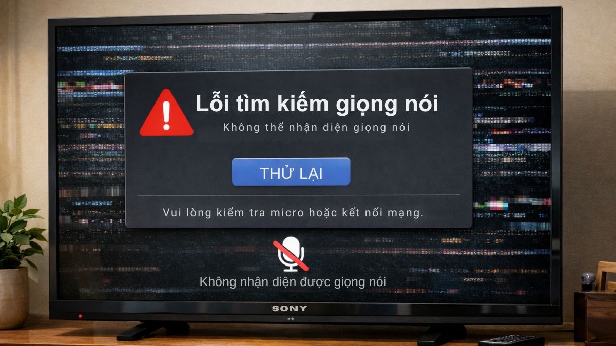 Cách khắc phục lỗi tìm kiếm bằng giọng nói trên tivi Sony